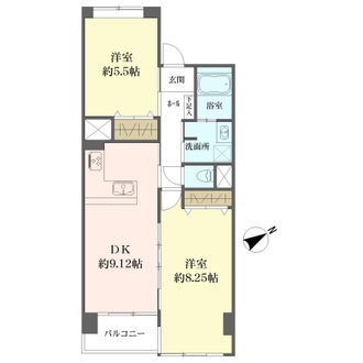 天王町スカイハイツ団地の間取図