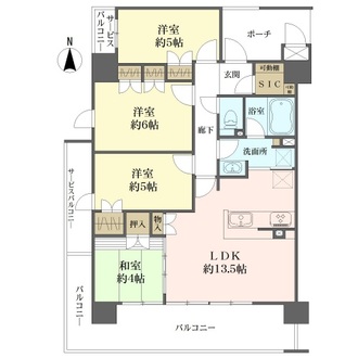 アービング八尾の間取図