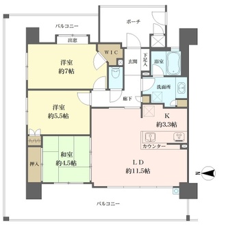 藤和八尾ホームズガーデンクレールの間取図