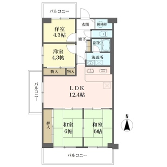 シャルム小阪参番館の間取図