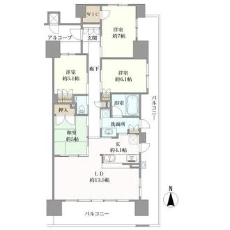 ローレルスクエア八尾ミッドの間取図