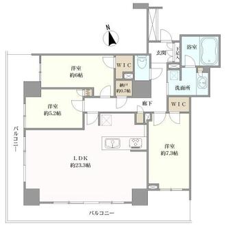 メガシティタワーズＴＨＥ　ＥＡＳＴの間取図
