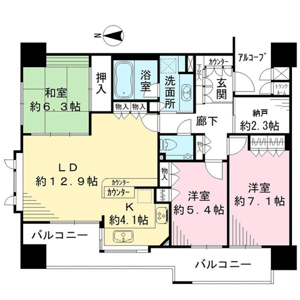 ルネ烏丸御池の間取図