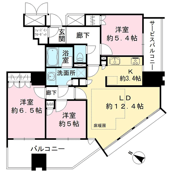 ザ・ファインタワーウエストコーストの間取図