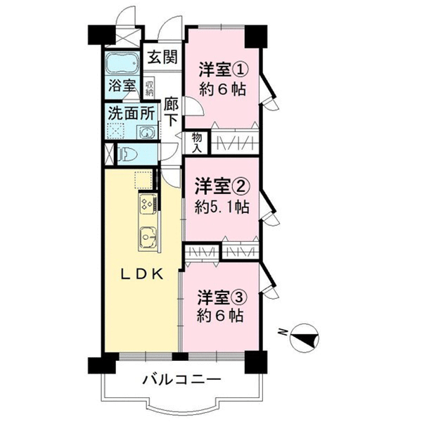 エンゼルハイム安芸中野の間取図
