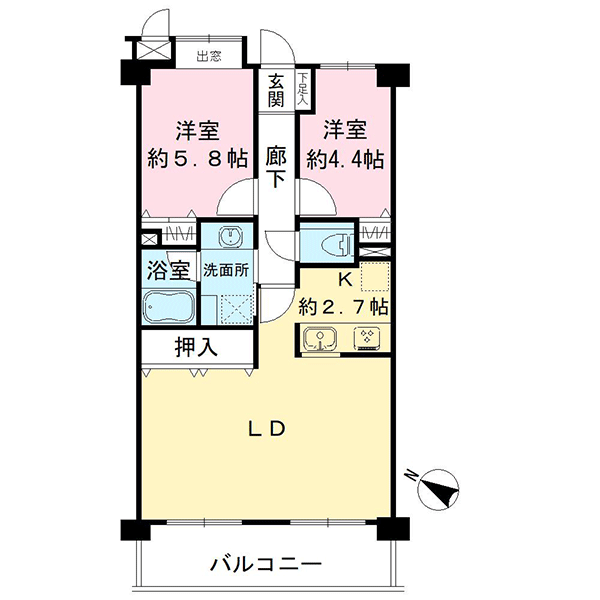 ライオンズマンション松戸上本郷の間取図