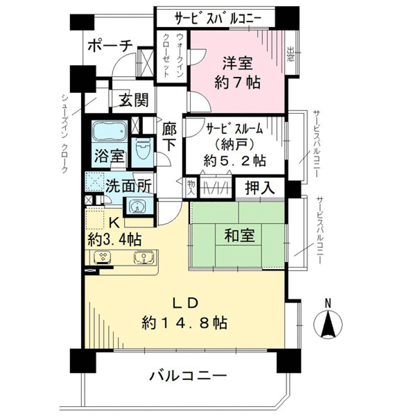 レーベンハイム戸田公園スペイシャスの間取図
