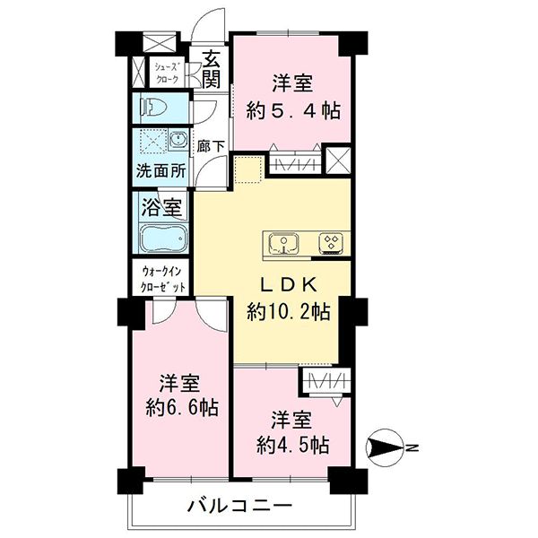 ソフトタウン行徳B棟の間取図