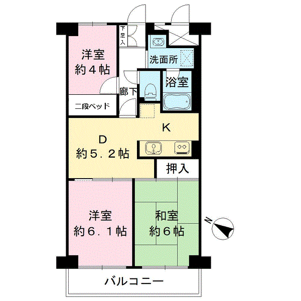 武庫川公園スカイハイツの間取図