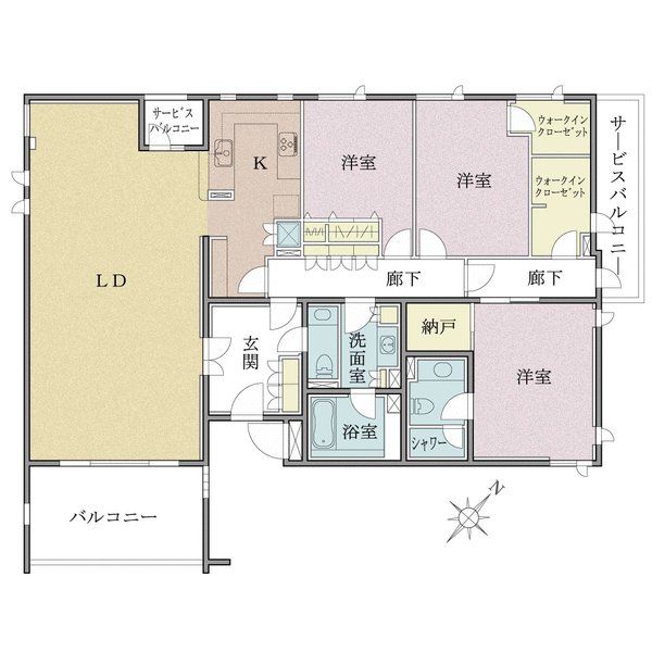 マジェス元麻布ガーデンズ D棟の間取図
