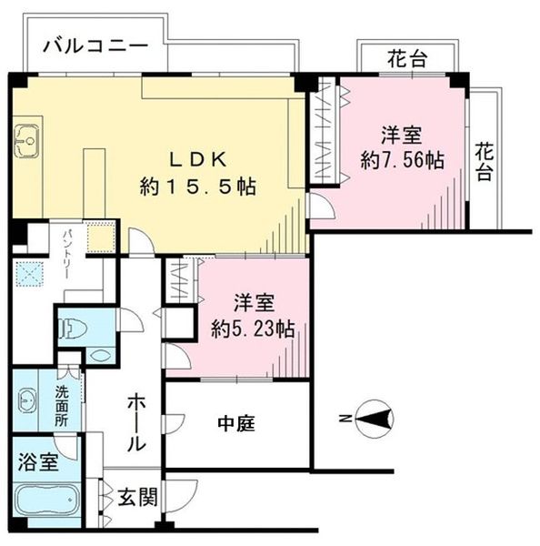 御影山手アーバンライフの間取図