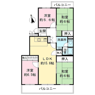 新松戸ユーカリパークハウスB棟の間取図
