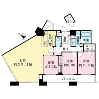 センターマークスタワーの間取図