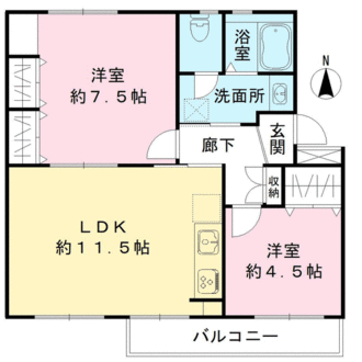 宮根団地1号棟の間取図