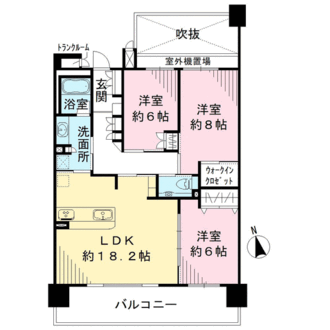 ローレルスクエア甲子園四番館の間取図