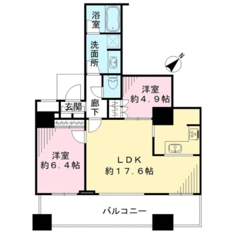 エアライズタワーライズアリーナビルの間取図