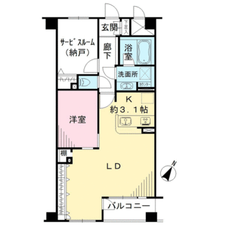 マイキャッスル不動前ＩＩＩの間取図