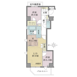 オープンレジデンシア東京尾久の間取図