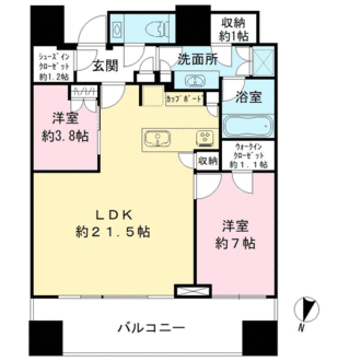 パークコート渋谷 ザ タワーの間取図