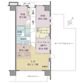 Brillia下丸子の間取図