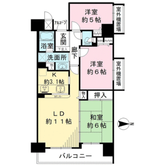 リベールシティ新梅田の間取図