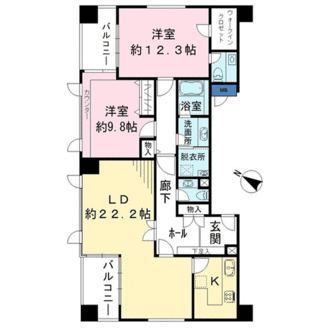 堂島川アーバンライフの間取図