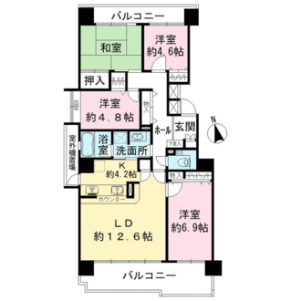 犬山駅前ハイタウンの間取図