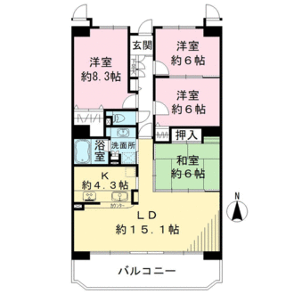 エルシエロ日進天空の館の間取図