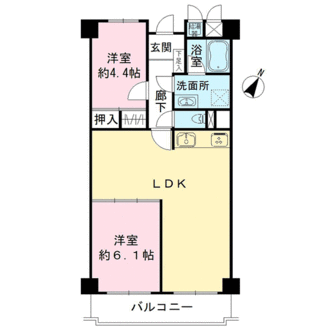 鶴見ビューハイツの間取図