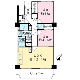 東急ドエル梶ヶ谷ビレジ　A棟の間取図