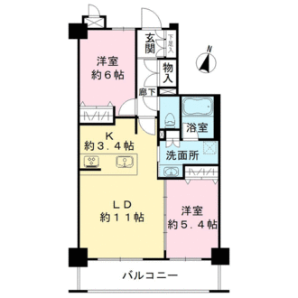 クリオ大橋の間取図