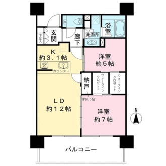 シティタワー国分寺ザ・ツインウエストの間取図