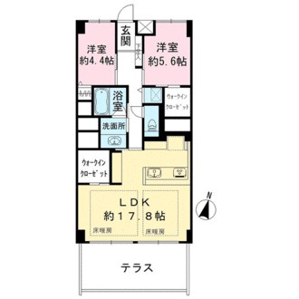 広尾マンションの間取図