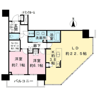 THE TOYOSU TOWERの間取図