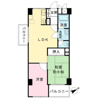 迦葉武蔵野第三マンションの間取図