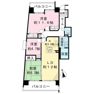 ユーハウス新栄東館の間取図