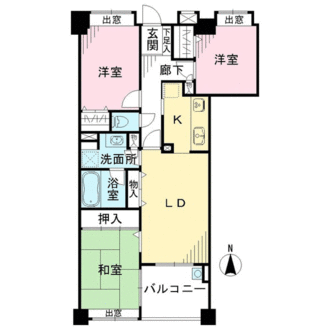 ライオンズステージ五反野弐番館の間取図