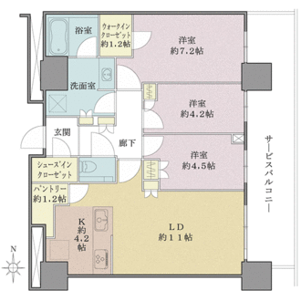 THE YOKOHAMA FRONTの間取図