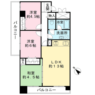コープ野村大橋の間取図