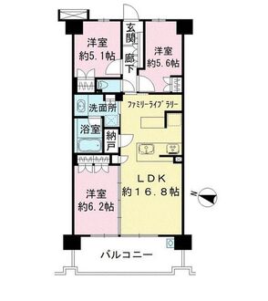 エムズシティ鳴子プレディアの間取図