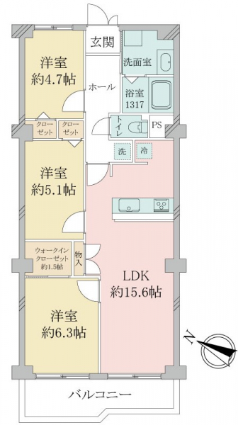 コンドミニアム甲東園の間取図