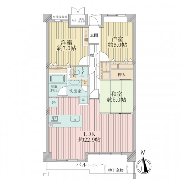 ユニーブル御影山手の間取図