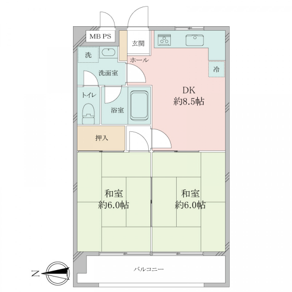 パーソナルハイツ東白楽の間取図