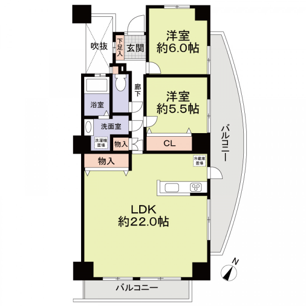ナビシティ牛牧の間取図