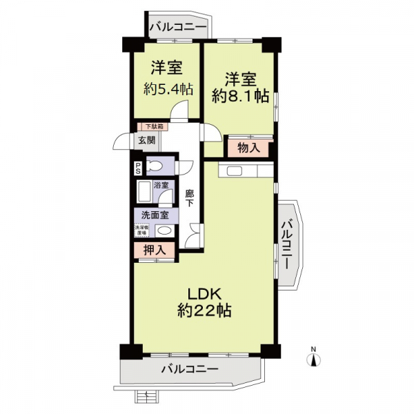 星和花塚コーポラスの間取図