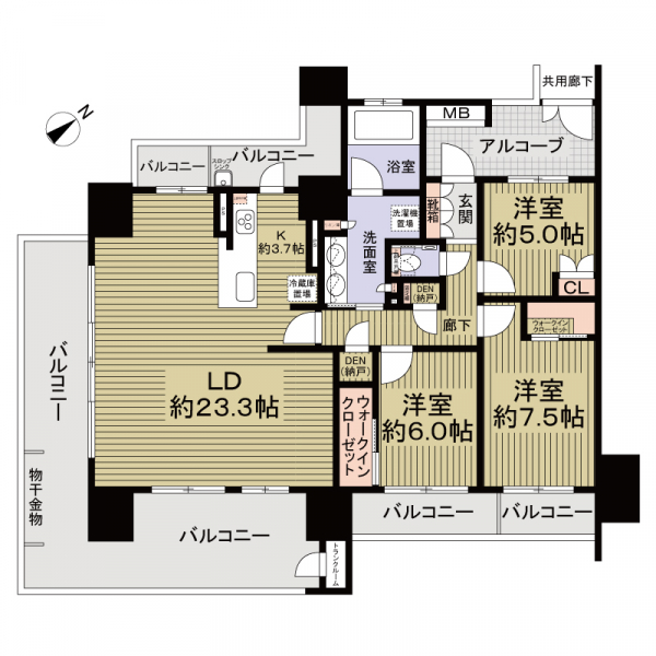 バンベール星ヶ丘ヒルズの間取図
