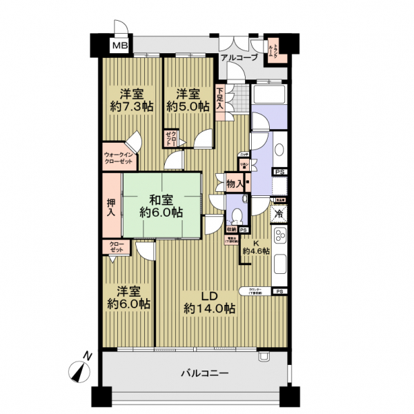 ザ・シーズンズＡの間取図