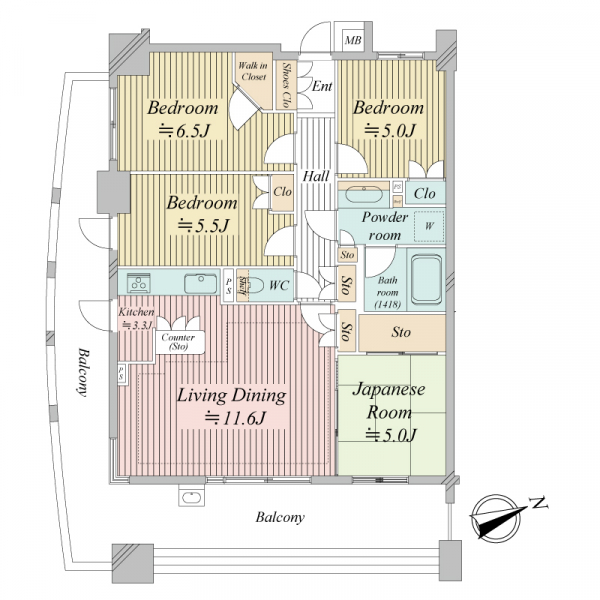 アデニウム町屋の間取図