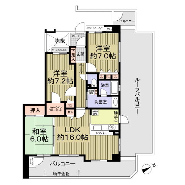 リベール神戸星陵台の間取図