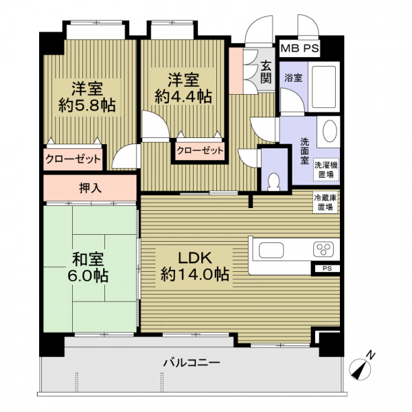ロイヤル菅田Ｖの間取図